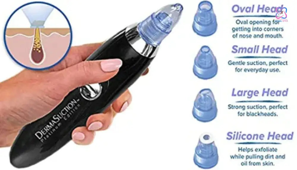 4 In 1 Derma Vacuum Suction Blackhead/Acne/Oil/Pore Cleaner