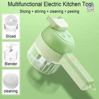 4 In 1 Electric Vegetable Cutter Set Portable Wireless