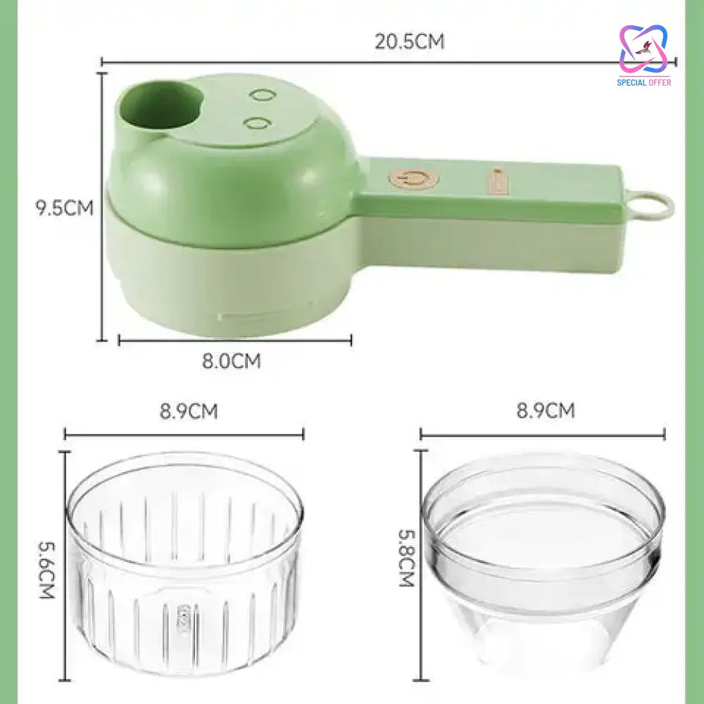 4 In 1 Electric Vegetable Cutter Set Portable Wireless