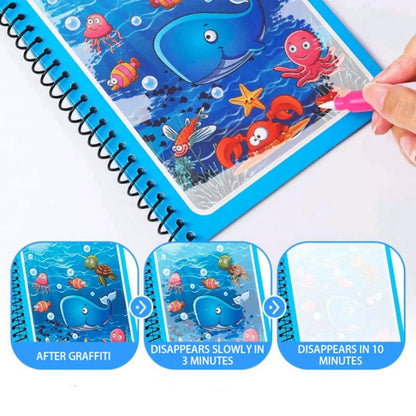 Magic Water Color Painting Book with Pen