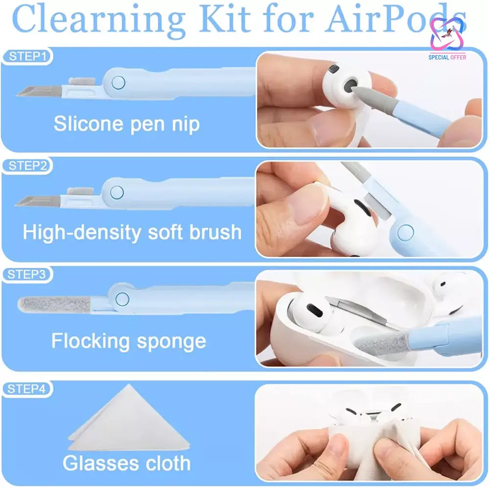 7 In 1 Computer Keyboard Cleaner Brush Kit Earphone Cleaning