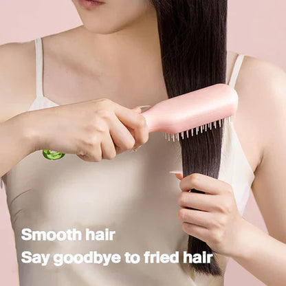 Self Cleaning Hair Brush, One-Click Cleaning