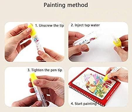 Magic Water Color Painting Book with Pen