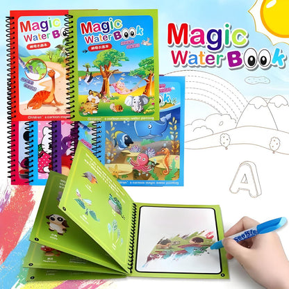 Magic Water Color Painting Book with Pen