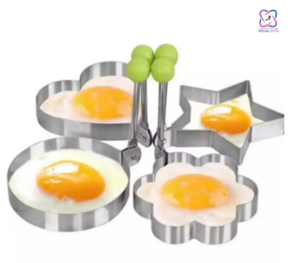 Pack Of 4 Stainless Steel Egg Shaper